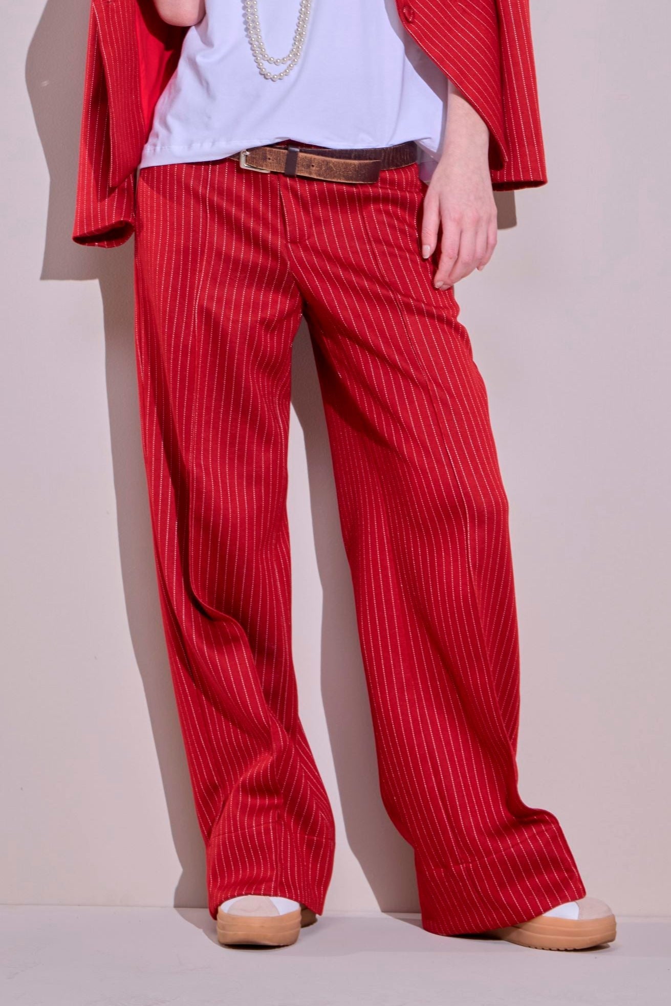 Calça Eduarda Risca Cereja