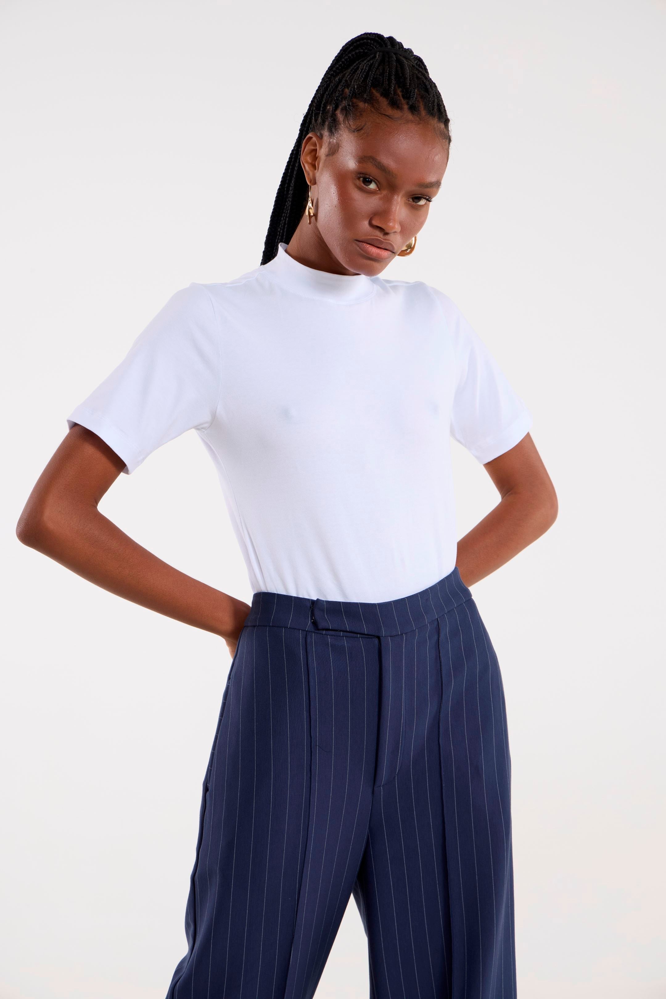 Camiseta Le Quo Gola Alta Branca