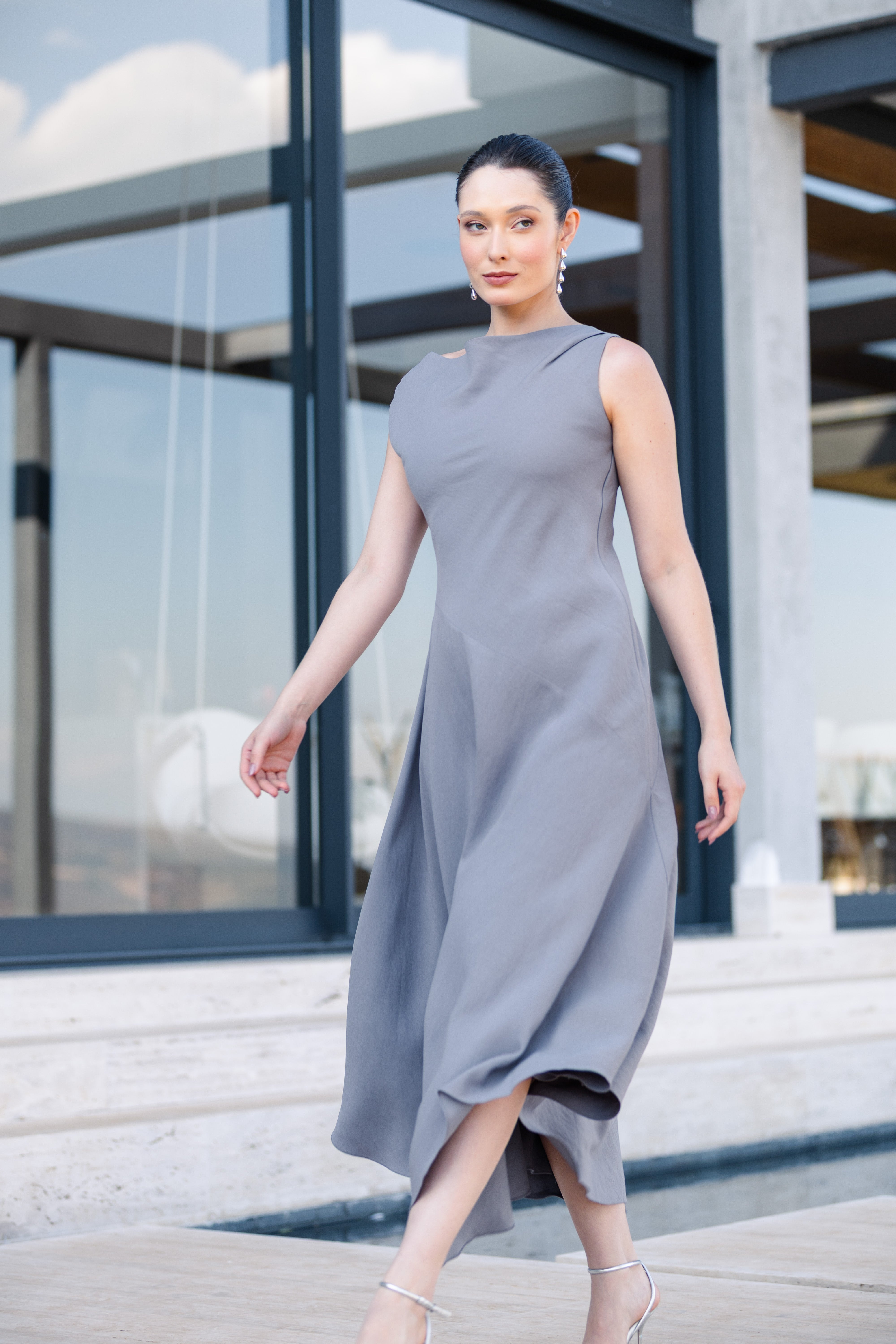 Vestido Vitoria Cinza