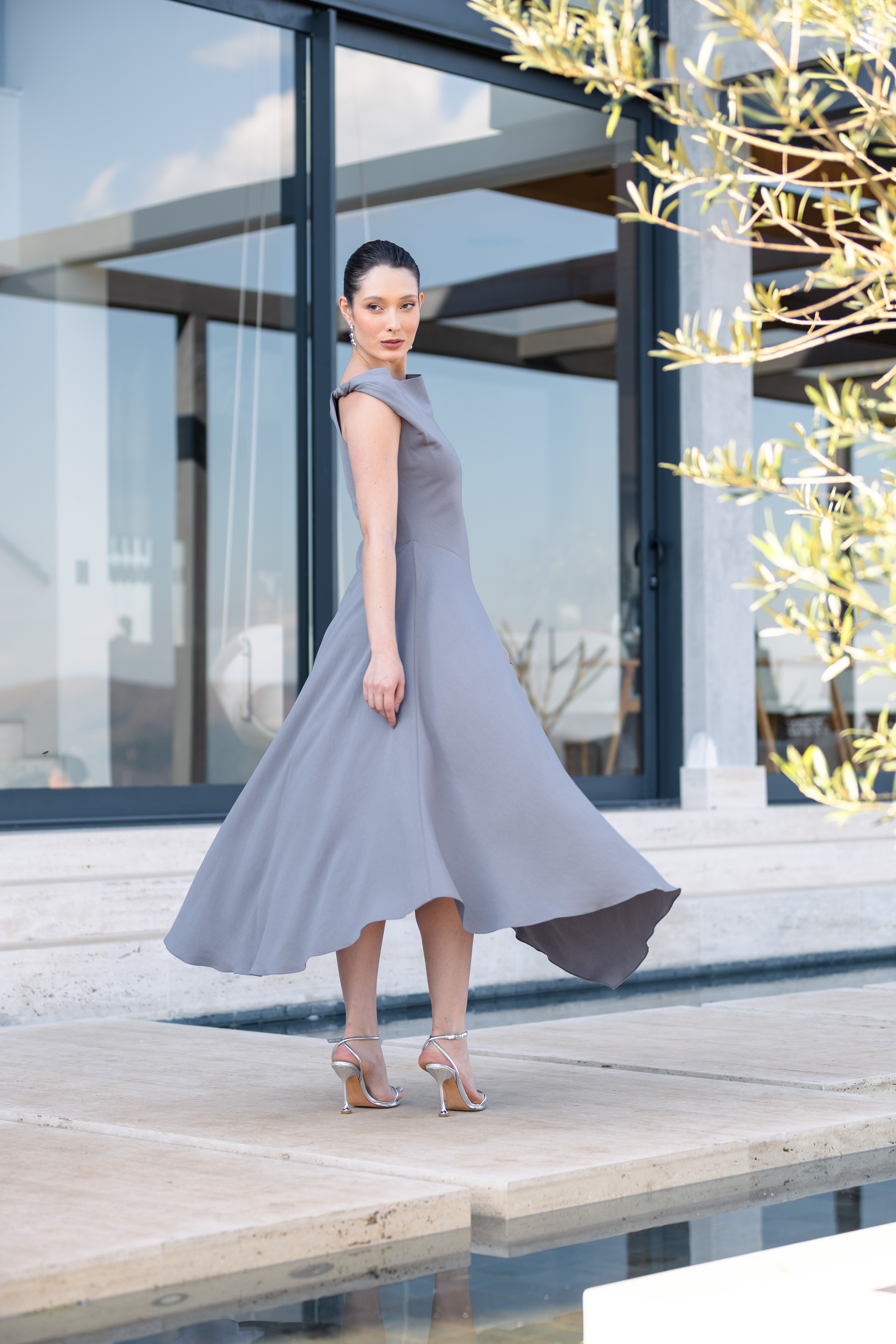 Vestido Vitoria Cinza