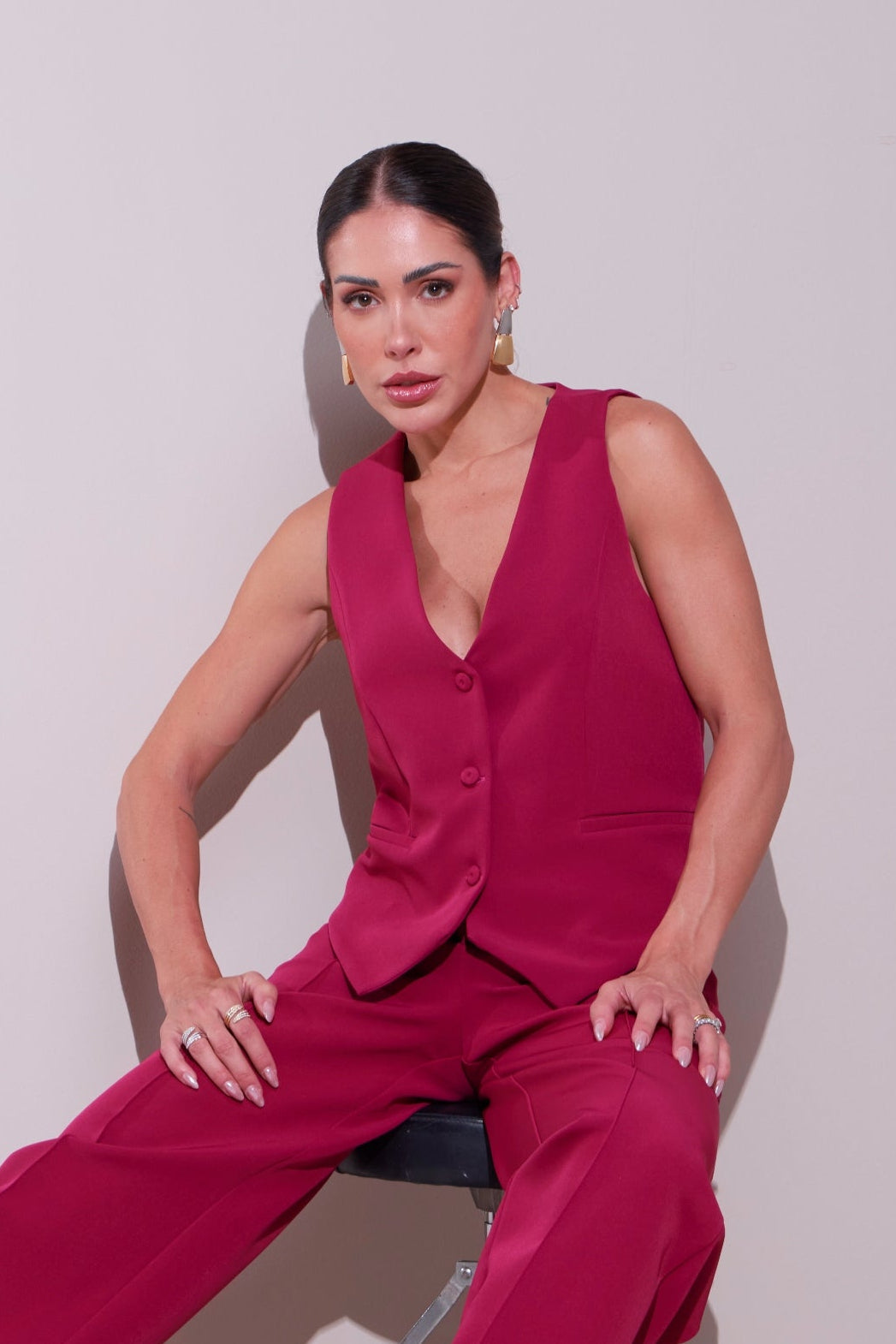 Colete Vanessa Cereja