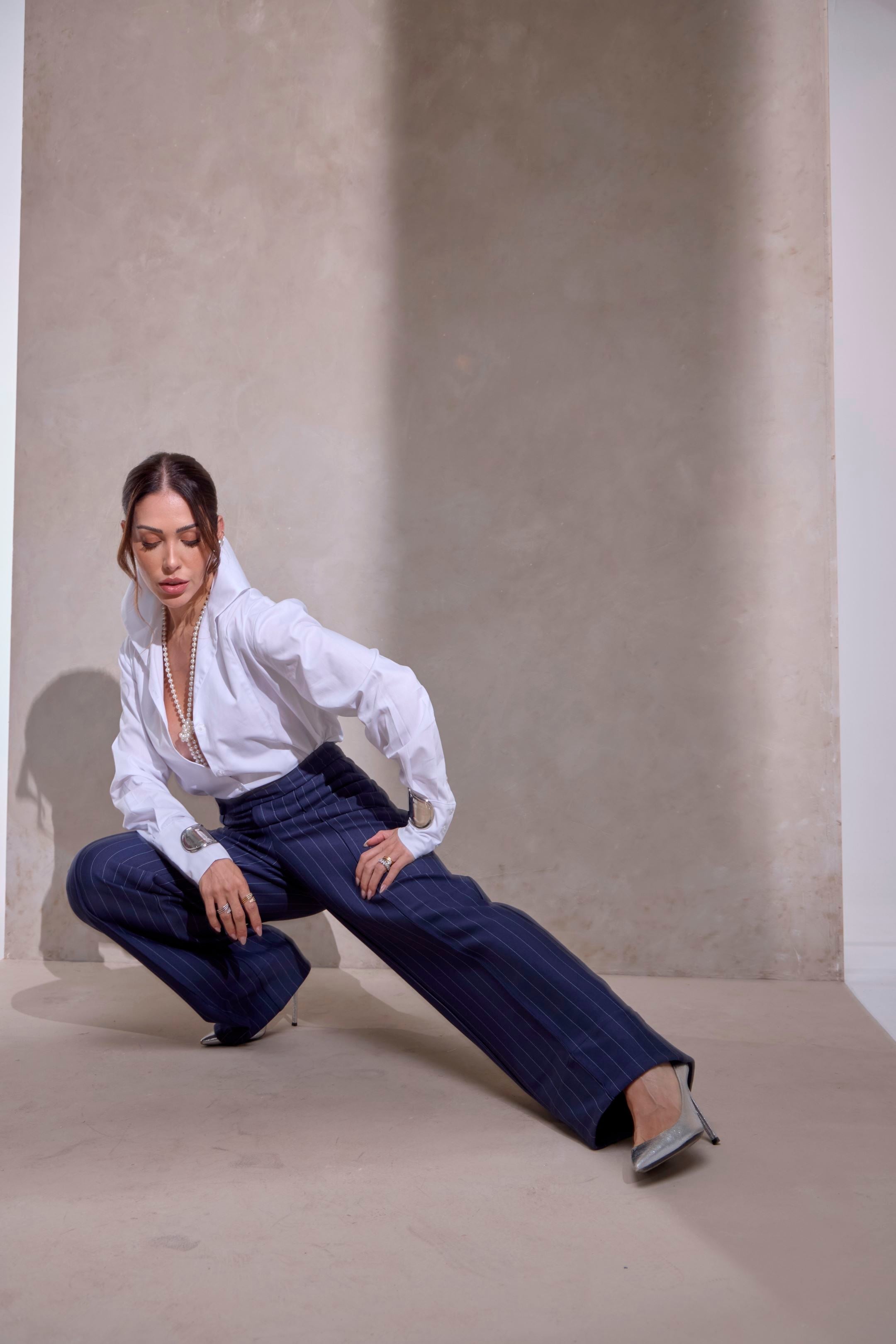 Calça Eduarda Risca Marinho