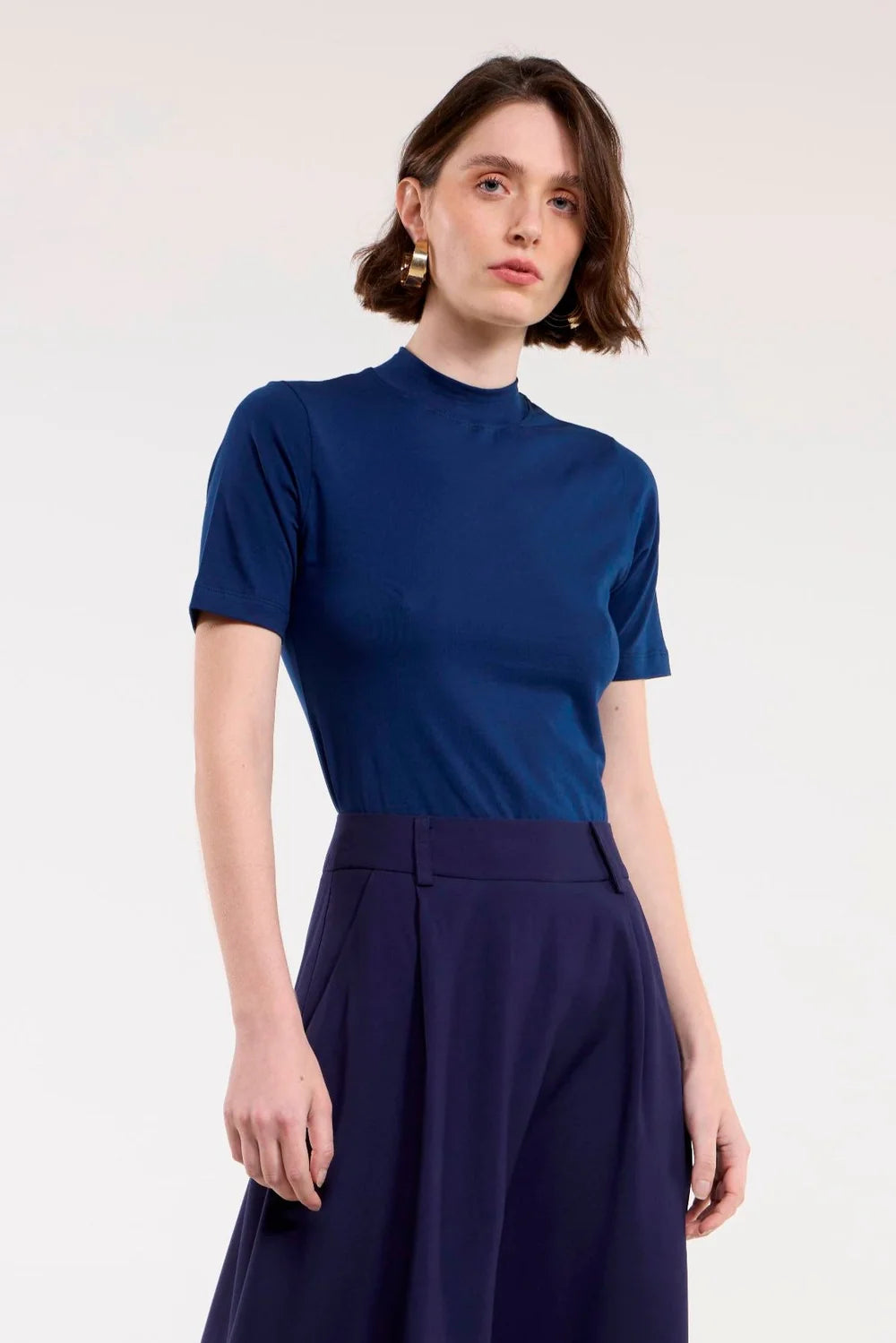 Kit com 3 camisetas - Gola Alta