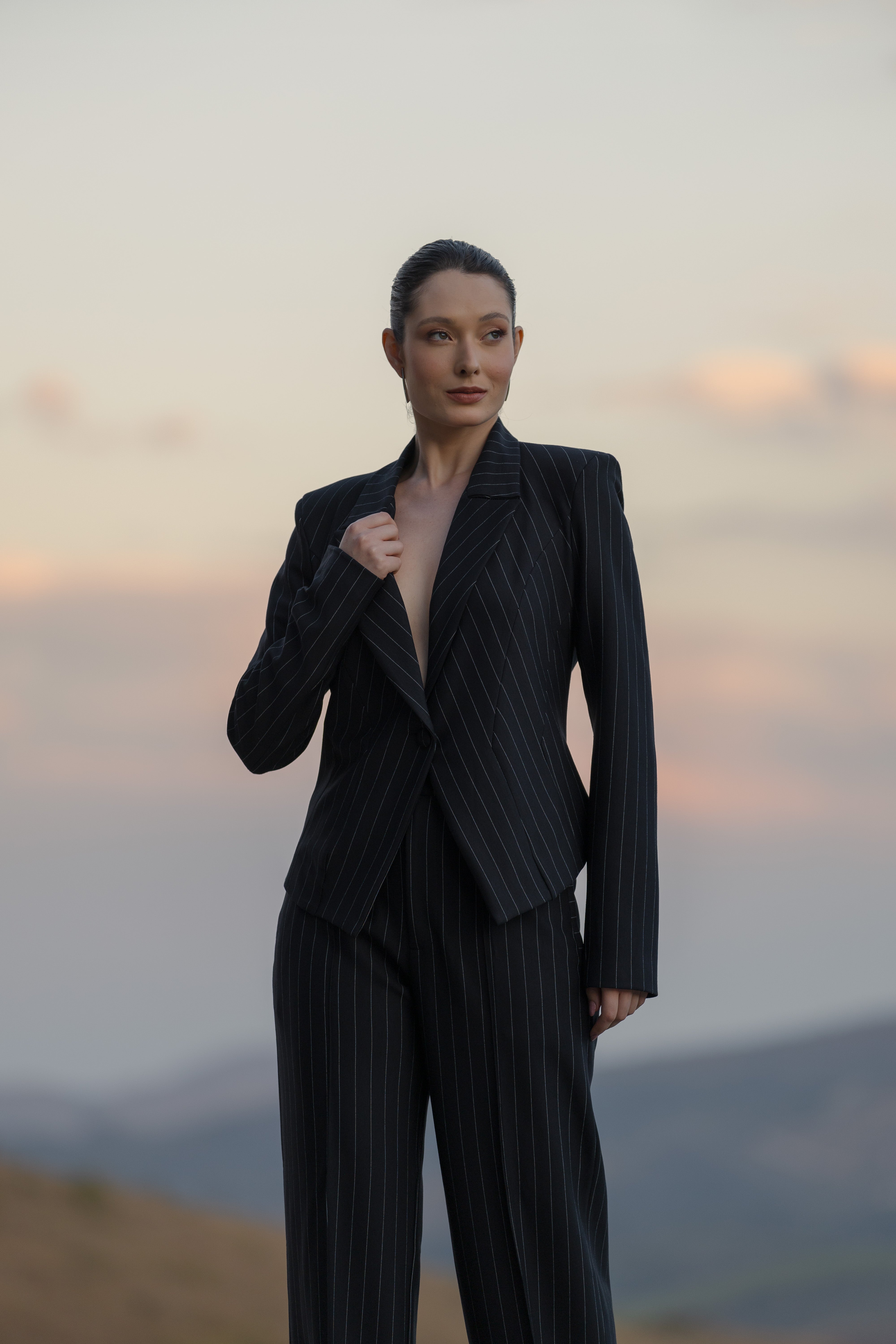 Blazer Antonia Risca Giz Preto