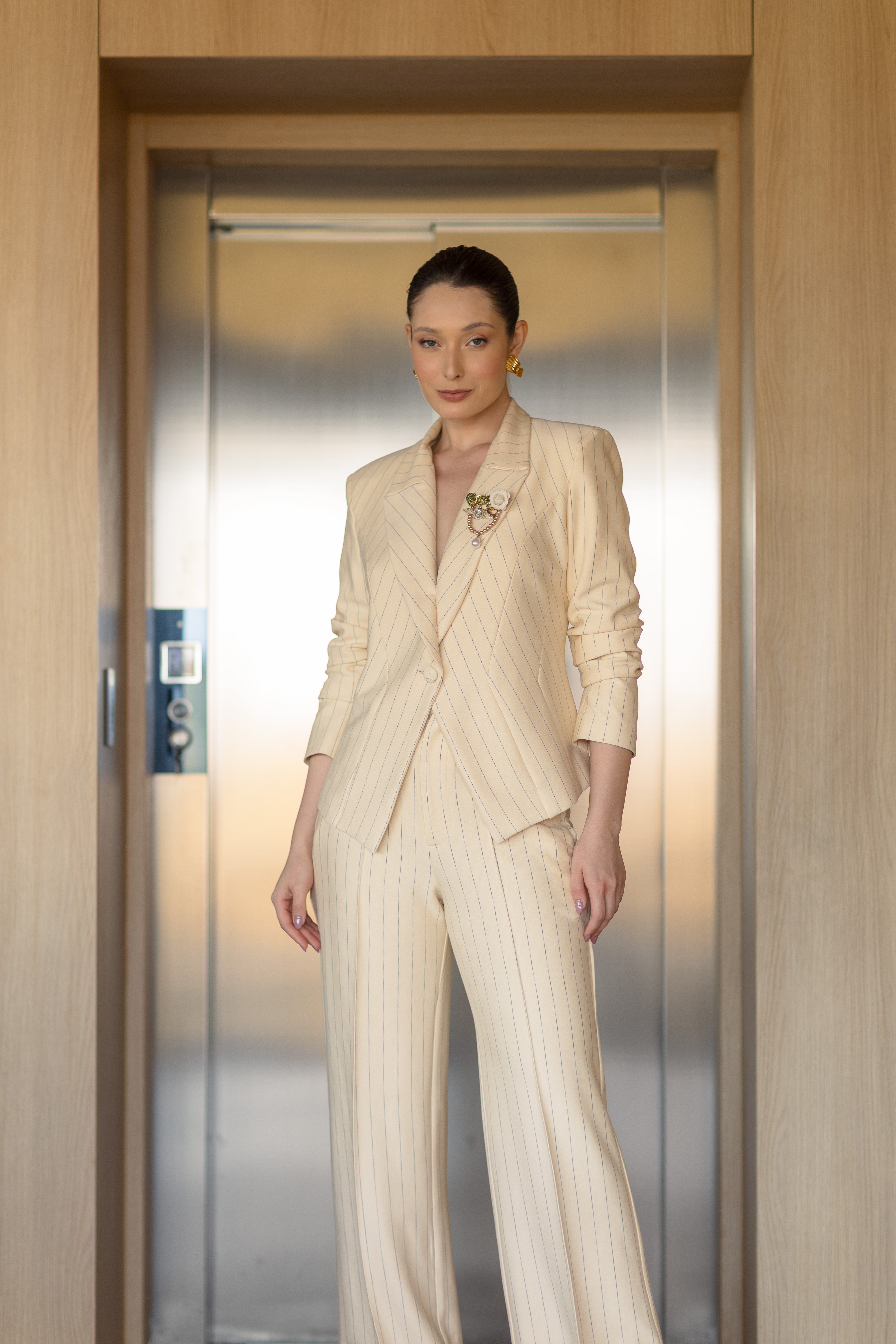 Blazer Antonia Risca Giz de Manteiga