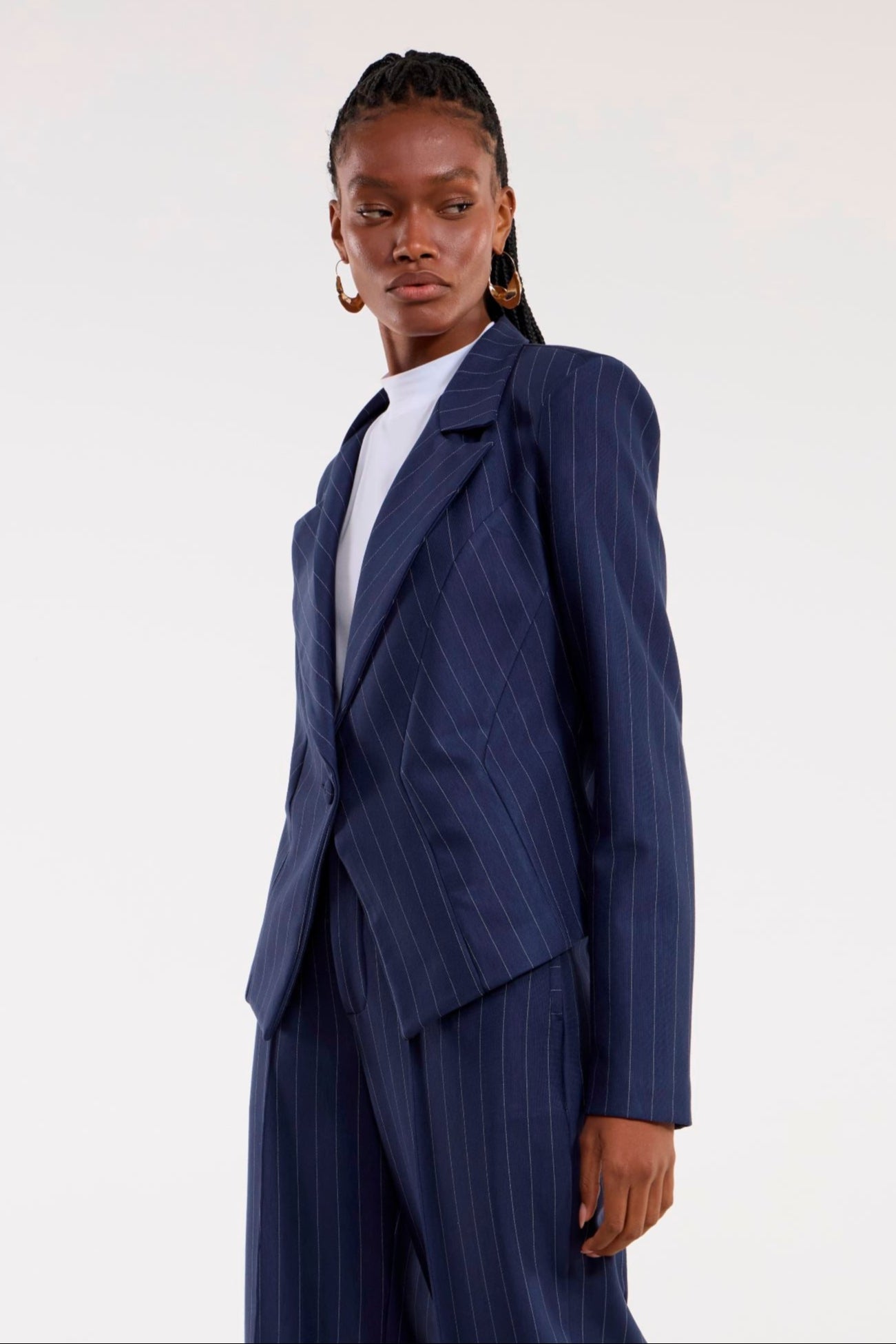 Blazer Antonia Risca Giz de Marinho